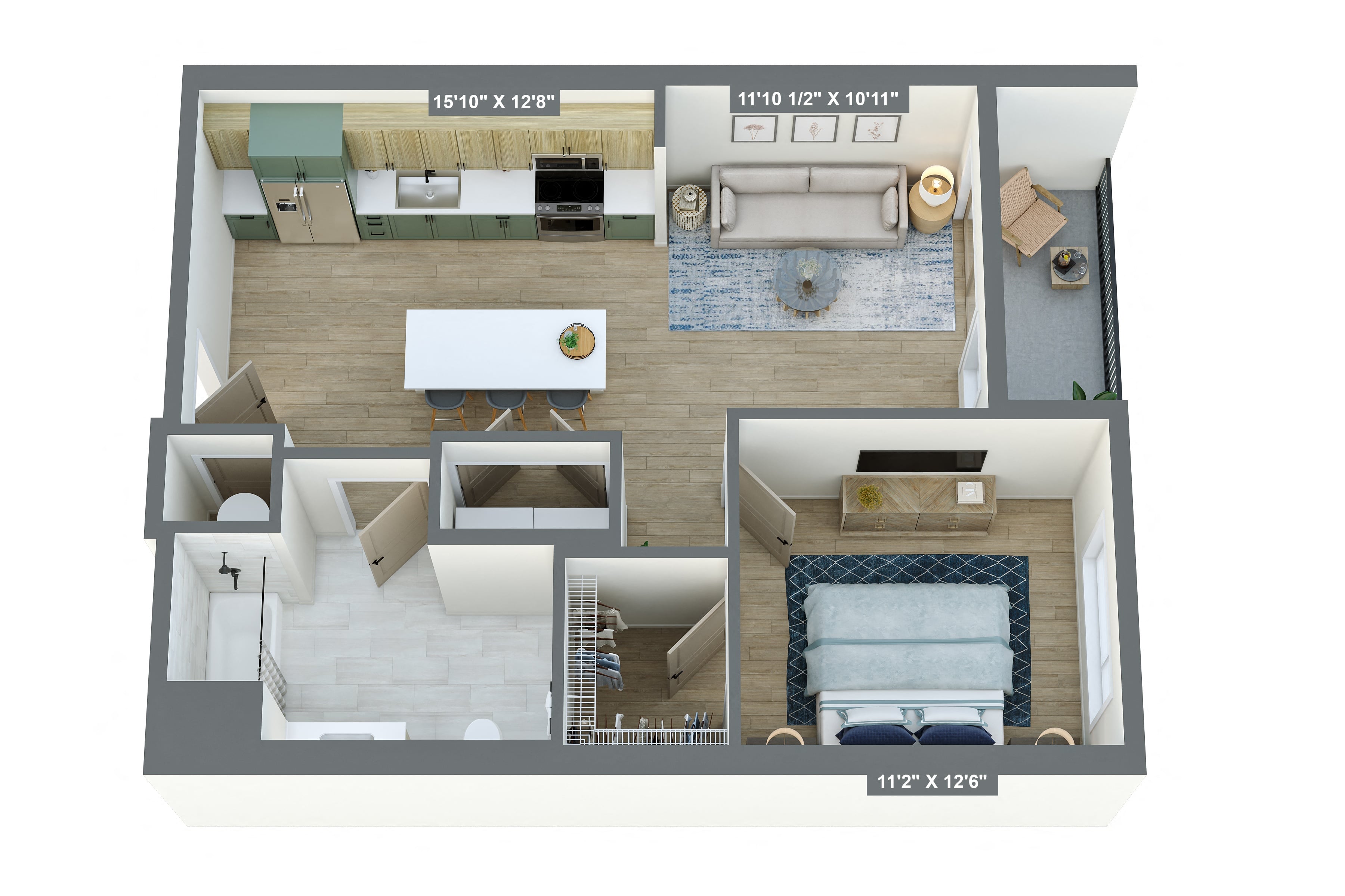 Floor plan layout diagram for A4a